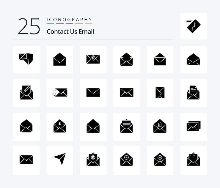 Miễn phí Vector email 25 solid glyph icon pack including mail mail mail envelope edit