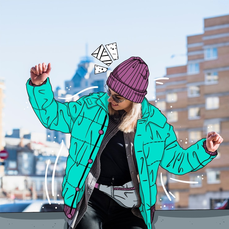 Miễn phí Vector fashion model with casual outfit