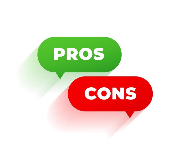 Miễn phí Vector flat chat bubble with pros and cons text design