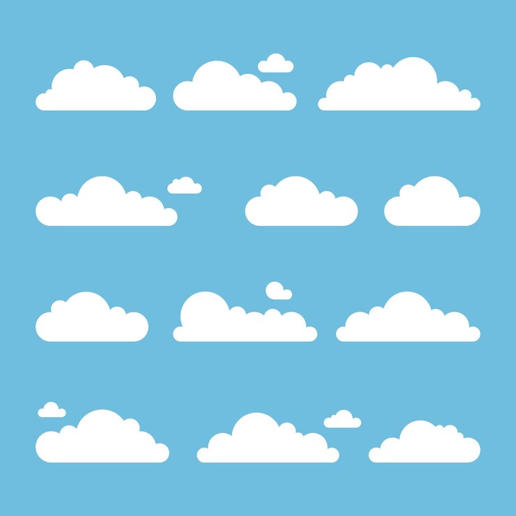 Miễn phí Vector flat clouds collection