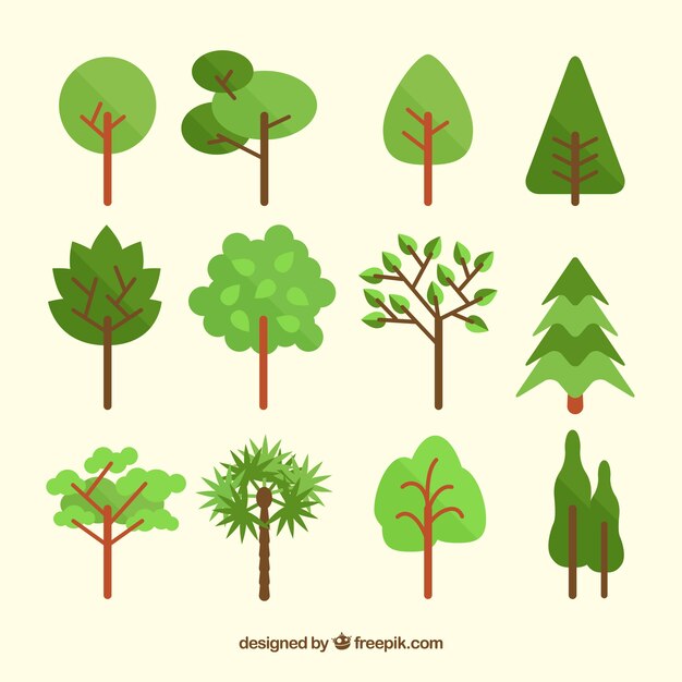 flat collection of trees