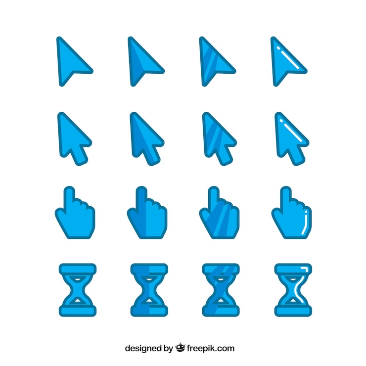 Miễn phí Vector flat cursor collection