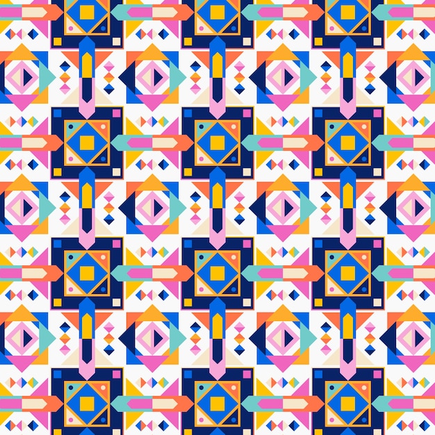 flat design colorful geometric pattern