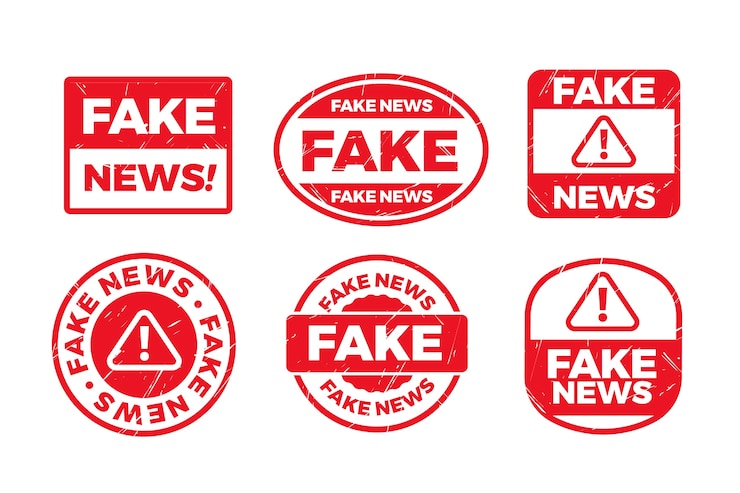 Miễn phí Vector flat design fake news stamp set