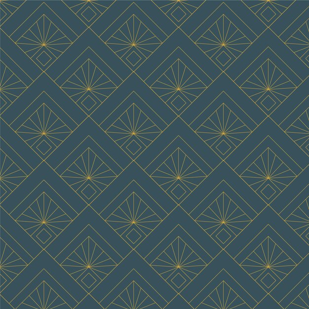Flat design geometric art deco pattern