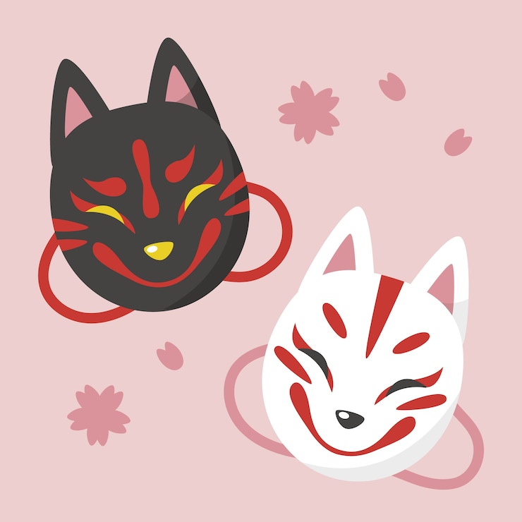 Miễn phí Vector flat design kitsune illustration