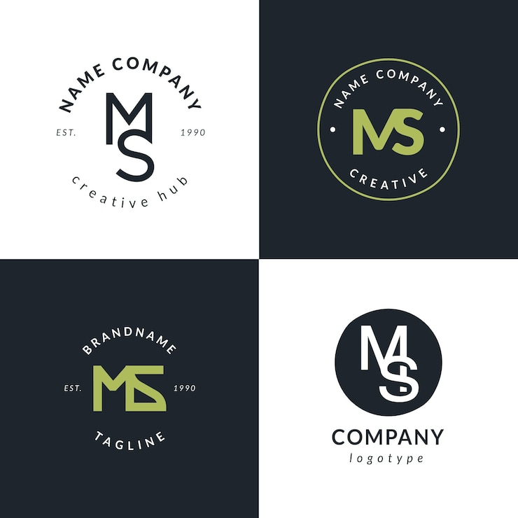 Miễn phí Vector flat design ms logo collection