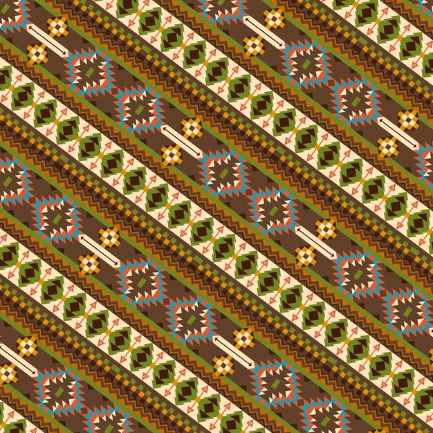 flat design native american pattern