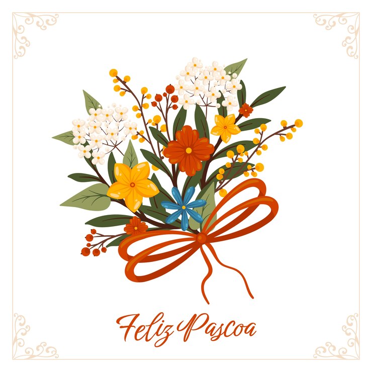 Miễn phí Vector flat feliz pascoa illustration