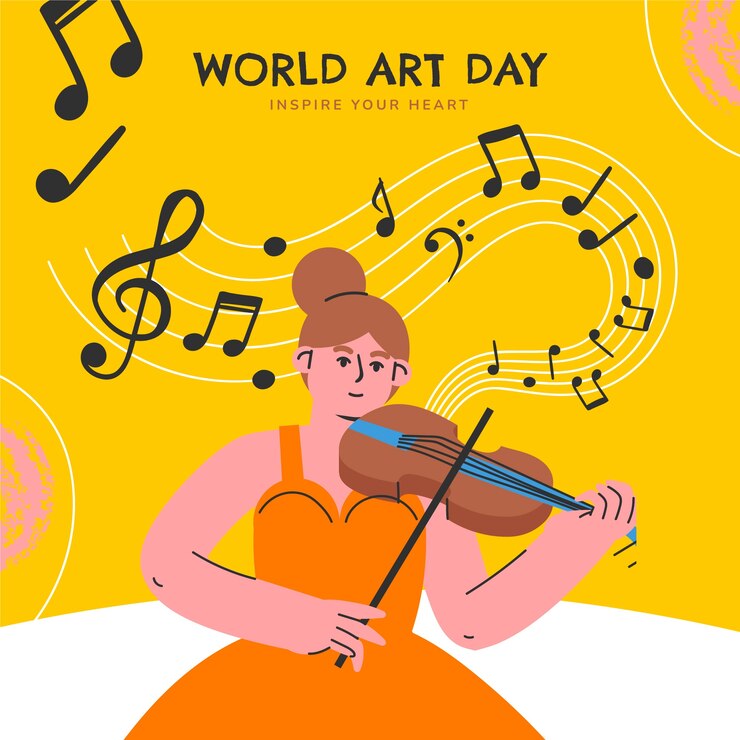 Miễn phí Vector flat illustration for world art day