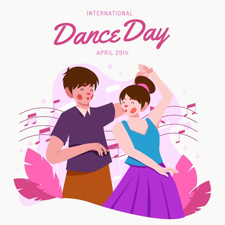 Miễn phí Vector flat international dance day illustration
