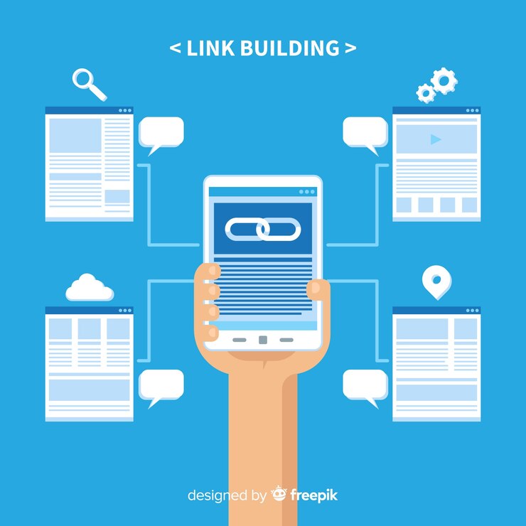 Miễn phí Vector flat link building background
