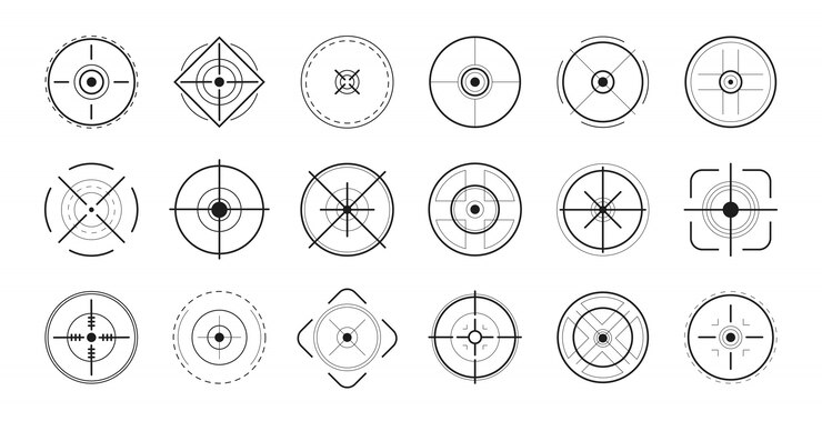 Miễn phí Vector focus on aim set