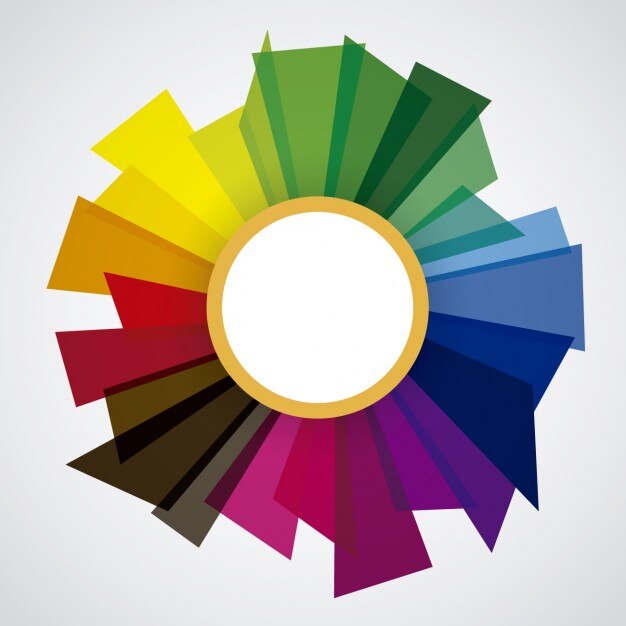 Miễn phí Vector frame with colorful shapes