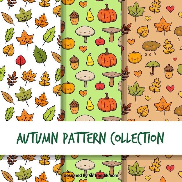 Fun autumn pattern collection 