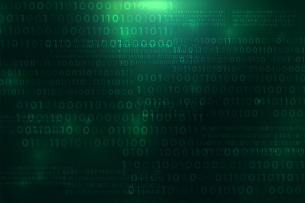 Futuristic binary code matrix pattern background for cyber security