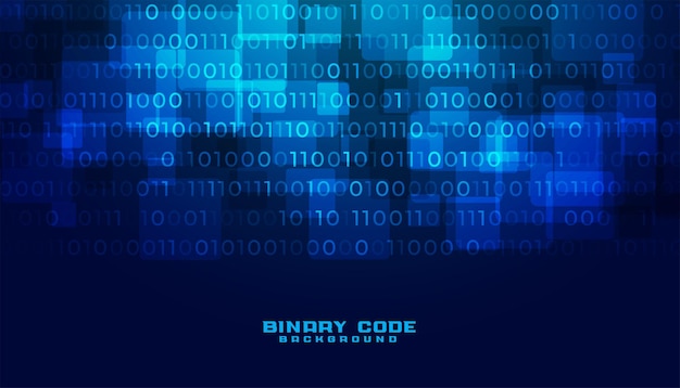 futuristic binary code programming tech background design