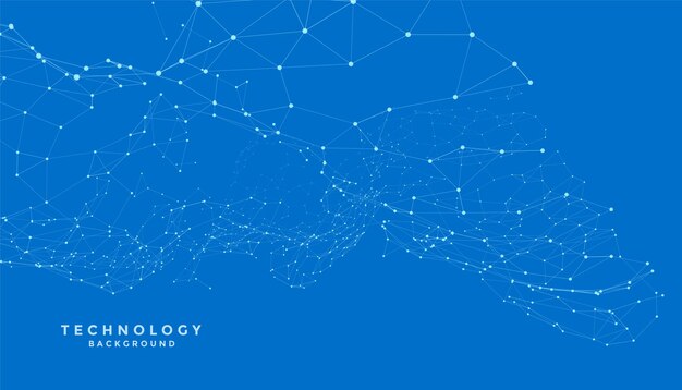 futuristic digital tech polygonal structure blue background design vector