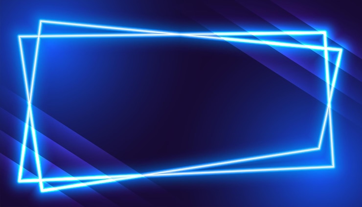 Miễn phí Vector futuristic glowing neon frame gaming wallpaper with empty space