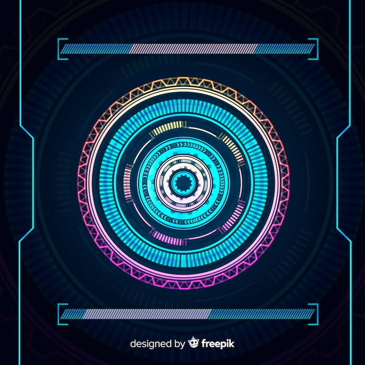 Miễn phí Vector futuristic hud background