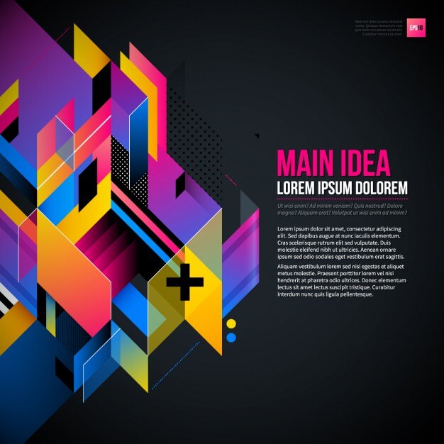 Geometric and colorful background with a abstract style
