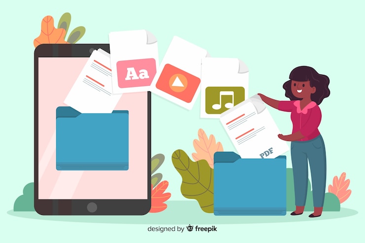 Miễn phí Vector giao diện trang đích khái niệm truyền tệp