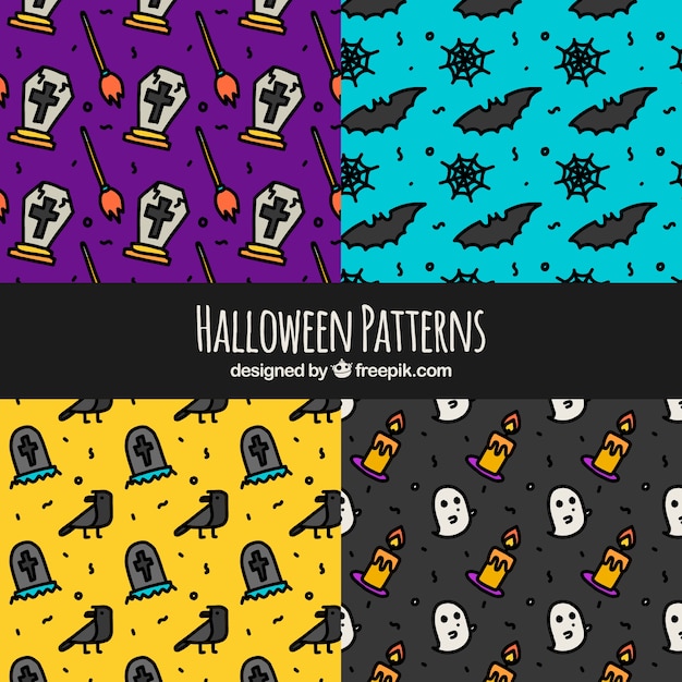 Gói mẫu Halloween với tranh vẽ