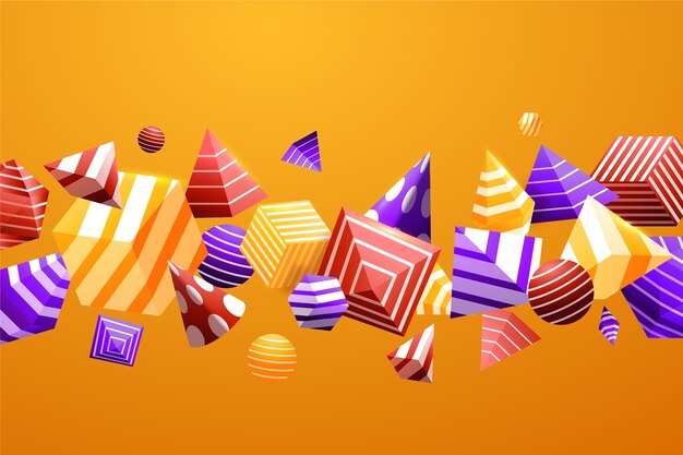 gradient 3d geometric background
