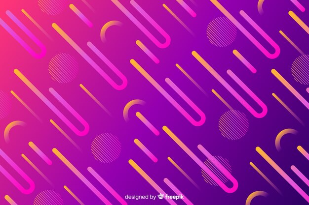 Gradient background với các hình dạng động