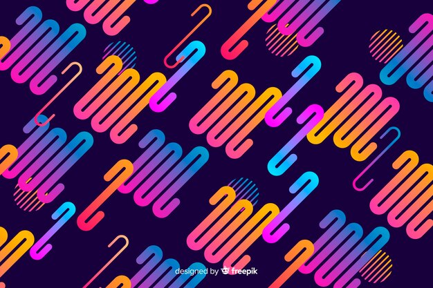 gradient background with dynamic shapes