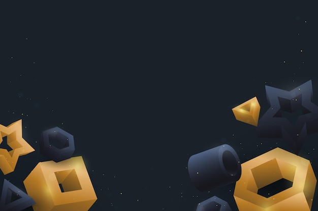gradient black background with realistic elements
