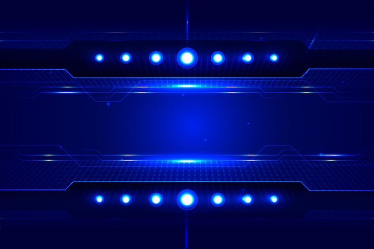 Miễn phí Vector gradient blue technology background with lights