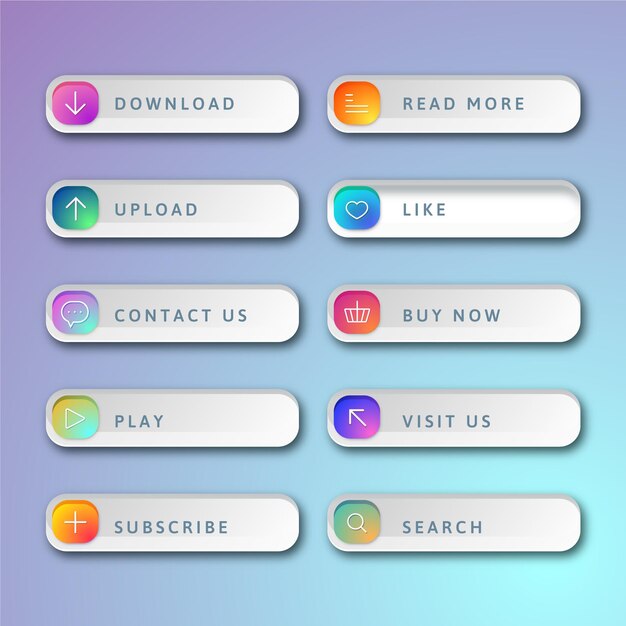 gradient call to action button pack
