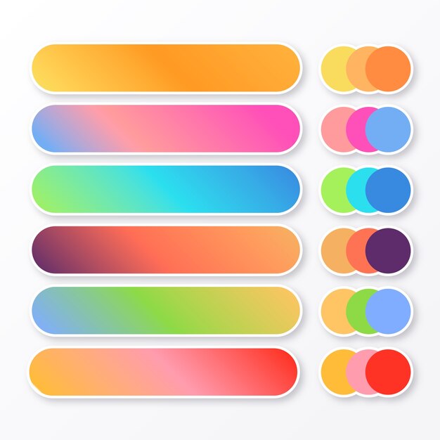 gradient color set element set