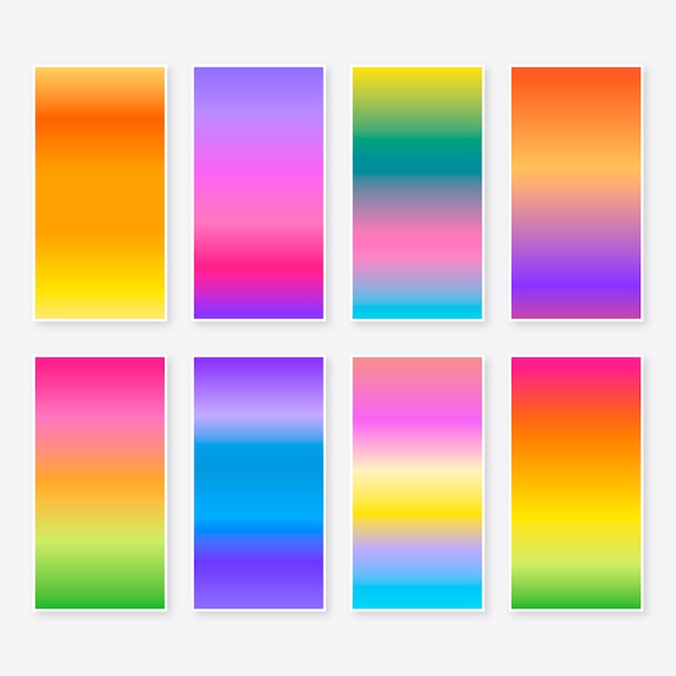 Miễn phí Vector gradient color set element