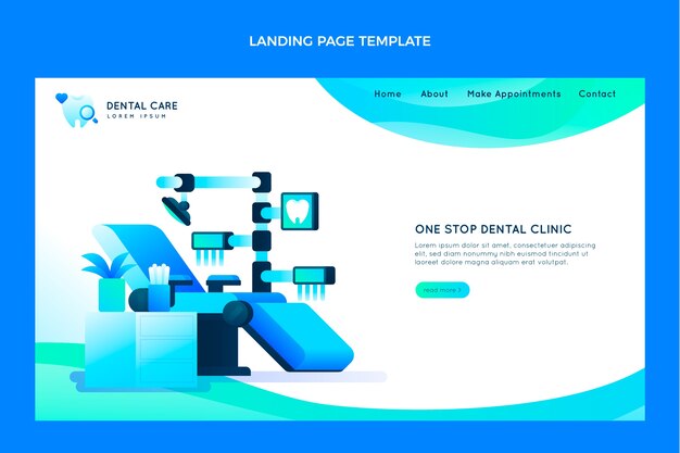 gradient dental clinic landing page