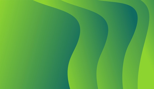 gradient design green waves background