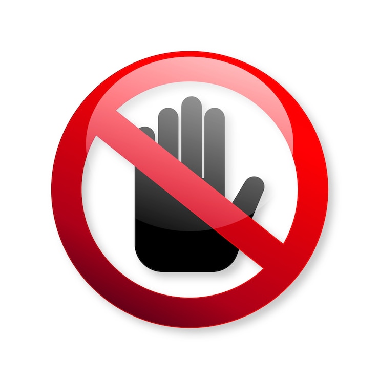 Miễn phí Vector gradient do not enter sign design