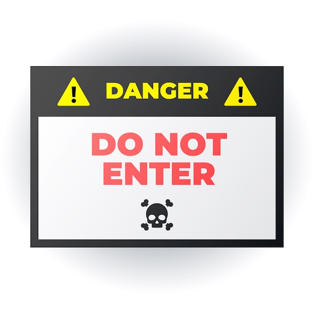 gradient do not enter sign