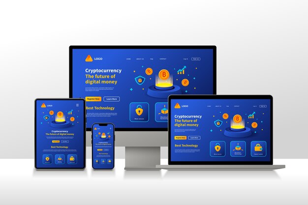 gradient  responsive website design
