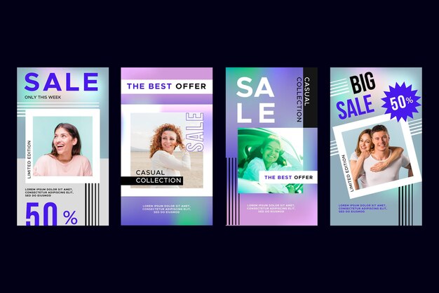 Gradient sale instagram story collection