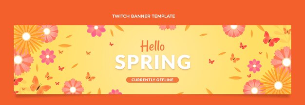 Gradient spring twitch banner