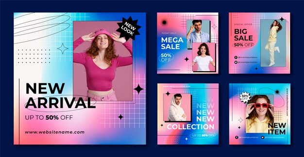 Gradient template design
