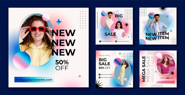 Gradient template design