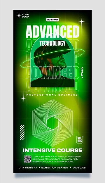 gradient vertical banner template