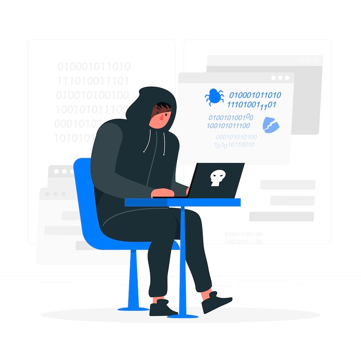 Miễn phí Vector hacker concept illustration