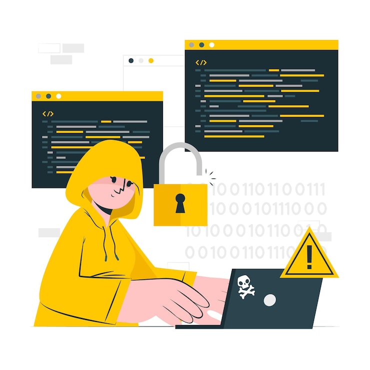 Miễn phí Vector hacker concept illustration