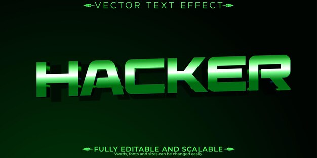 Hacker editable text effect editable computer and code text style