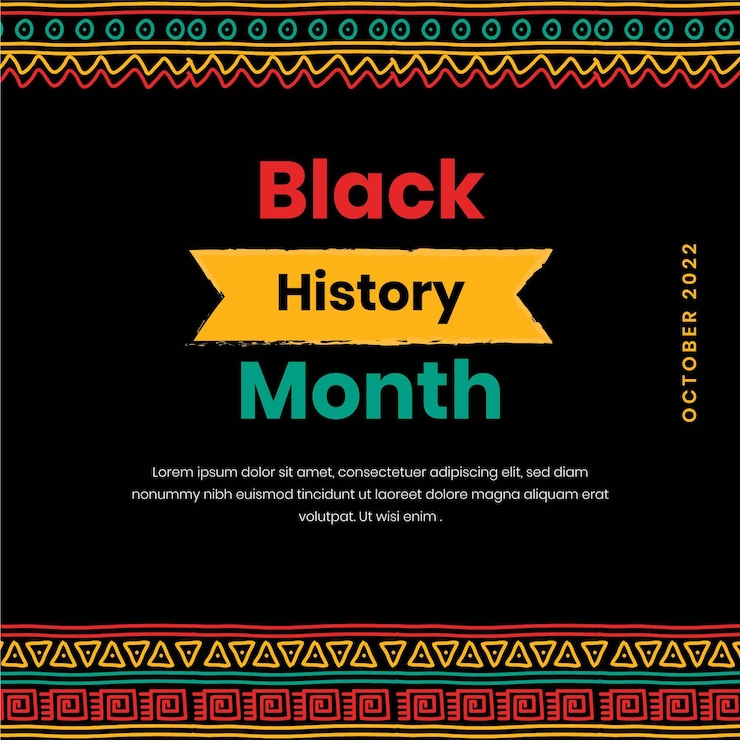 Miễn phí Vector hand drawn black history month instagram post template