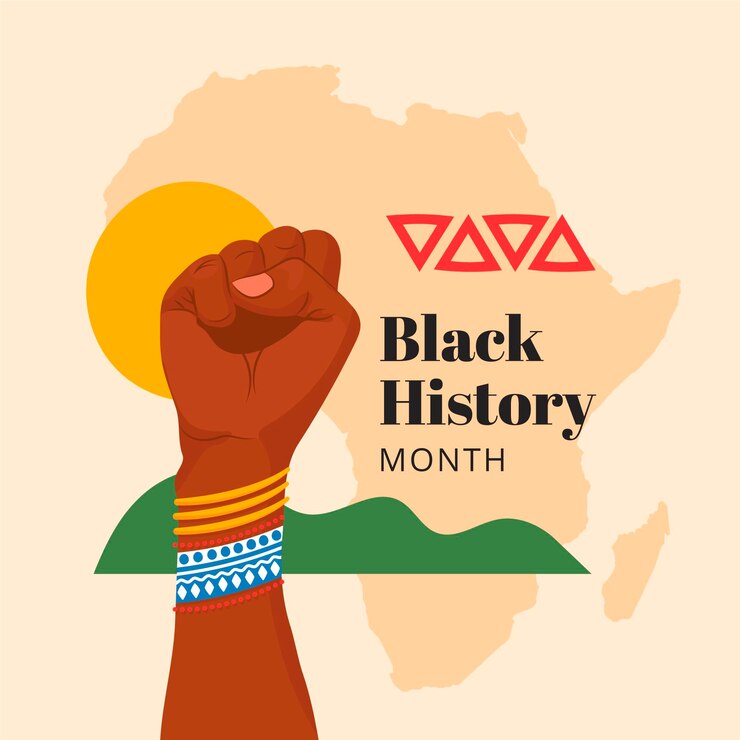 Miễn phí Vector hand drawn flat black history month illustration